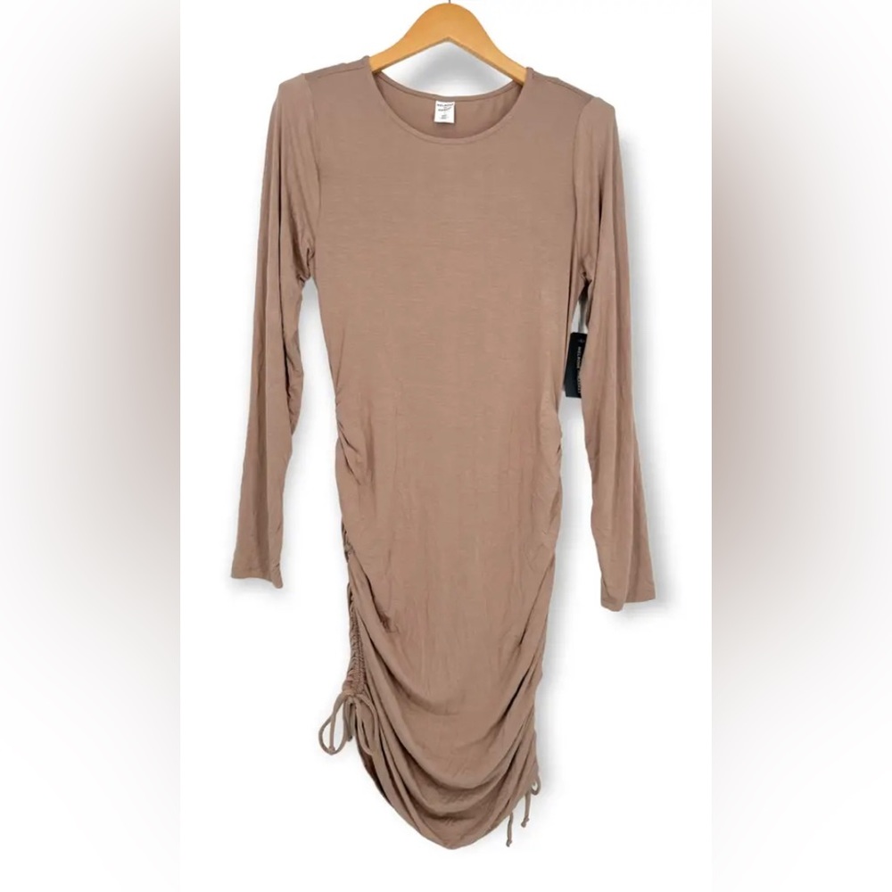 Melrose and Market Side Ruched Long Sleeve Dress Size Medium NWT - Picture 4 of 13